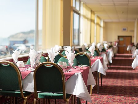 Bayshore Hotel dining room in Sandown