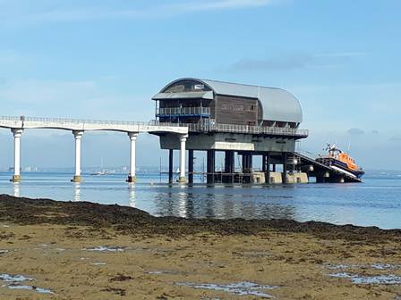 Bembridge lifeboat being launched