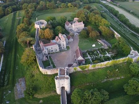Carisbrooke Castle aerial view