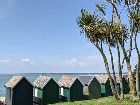 Gurnard beach huts Isle of Wight