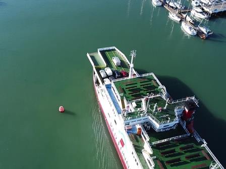 Red Funnel ferry aerial view