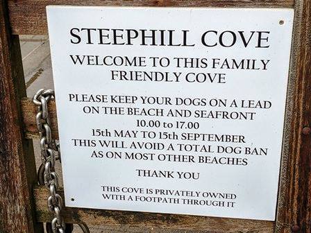Steephill Cove dog rules