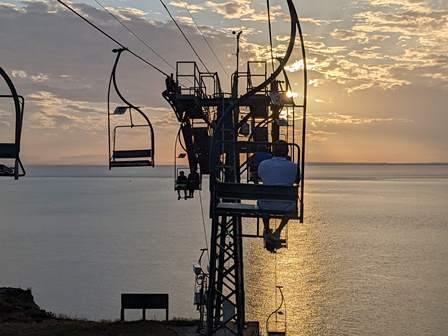 Chairlift to Alum Bay