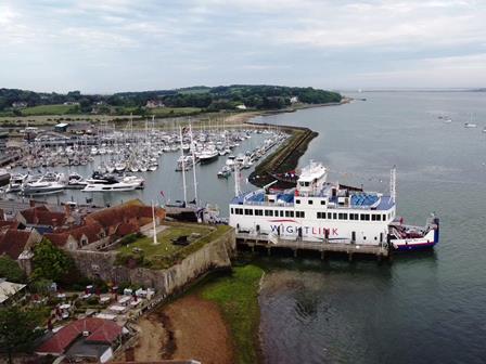 Yarmouth Castle and Wightlink ferry