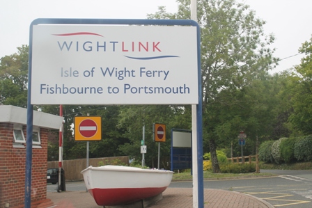 Wightlink ferry sign