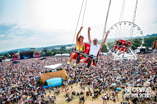 Fairground ride at Isle of Wight Festival 2023