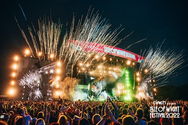Muse stage pyrotechnics at Isle of Wight Festival 2022