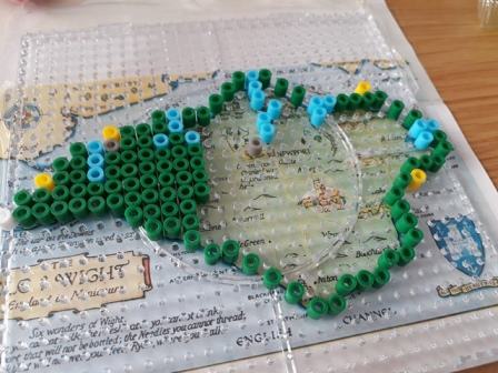 Hama beads Isle of Wight more outline