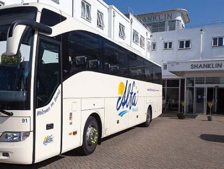 Coach at Isle of Wight hotel