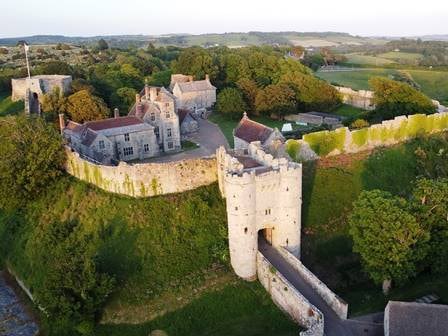Carisbooke Castle from above