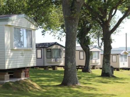 Caravans at Cheverton Copse on the Isle of Wight