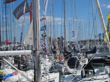 Masts on yachts at Cowes Week