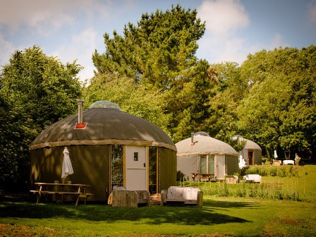Garlic Farm yurts on the Isle of Wight
