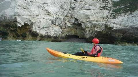 Canoeing near the Freshwater caves