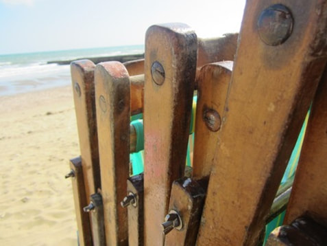 Deckchairs on Shanklin beach