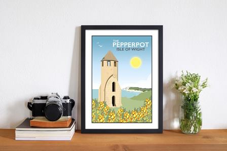 Isle of wight pepperpot poster on etsy