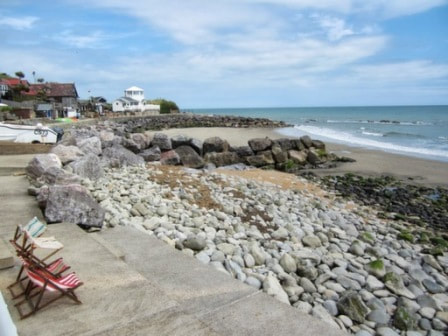 Deckchairs at Steephill Cove