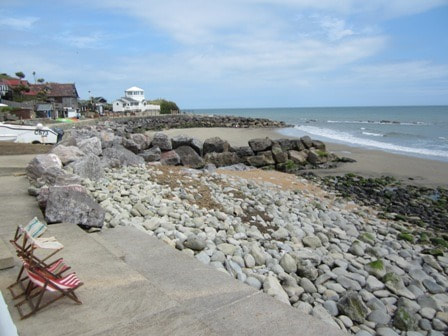 Steephill Cove with deckchairs