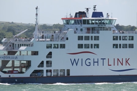 Wightlink ferry crossing the Solent