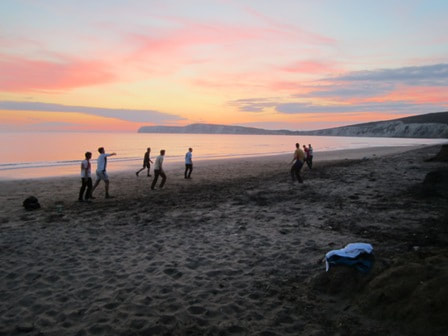 Compton beach at sunset