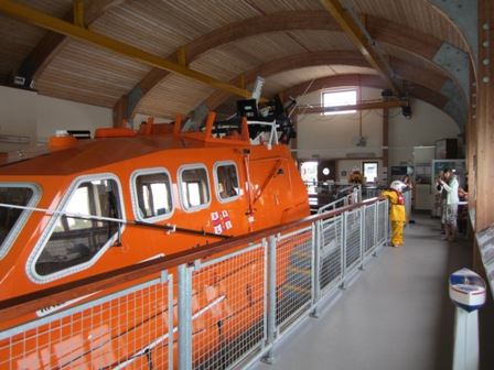 Inside Bembridge lifeboat station