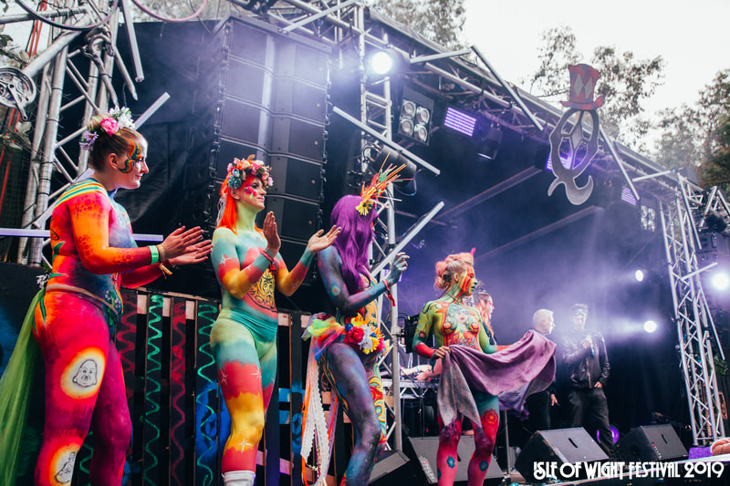 Body paint at Isle of Wight Festival 2019