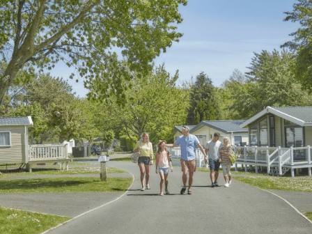 Caravans and lodges at Nodes Point Holiday Park on the Isle of Wight