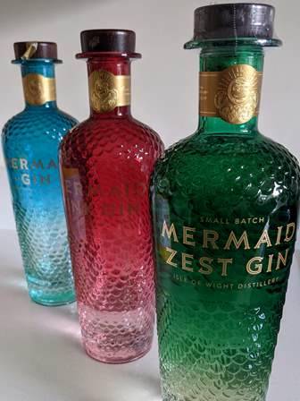 Mermaid gin bottles