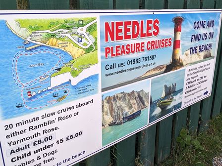 Needles Boat trip advert