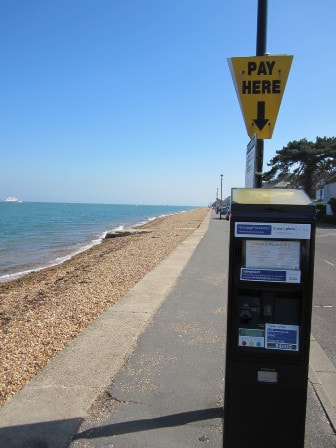 Cowes seafront parking meter