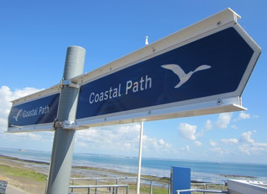 Coastal path sign at Bembridge