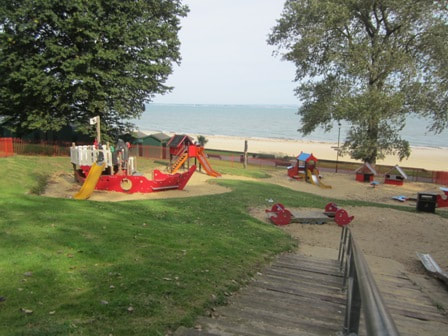 Shady playground at Appley Beach